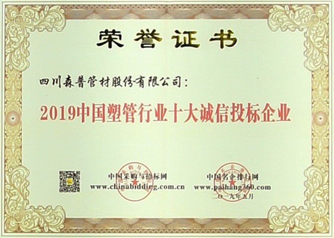 Top Ten Honest Bidding Enterprises in China's Plas